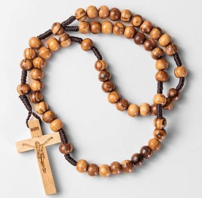 Rosary On Cord 6mm Olive Wood