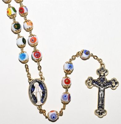 White Murano Rosary