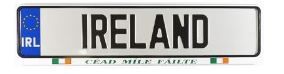 Ireland Long Registration Plate Disc.