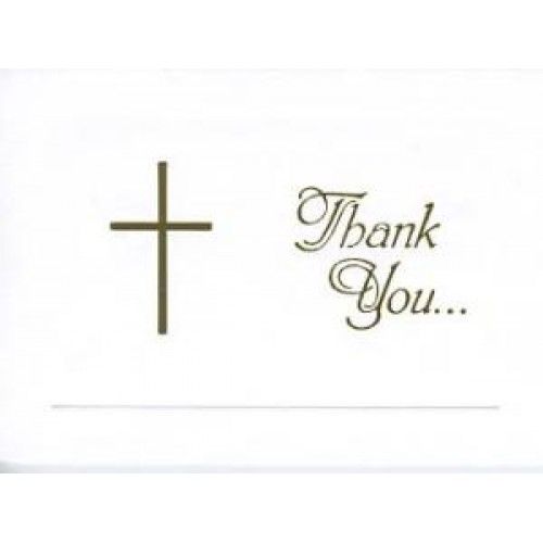 Large Cross Thank You Cards 10 Pack