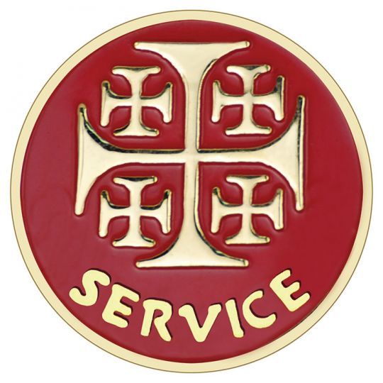 Jerusalem Cross Service Pin