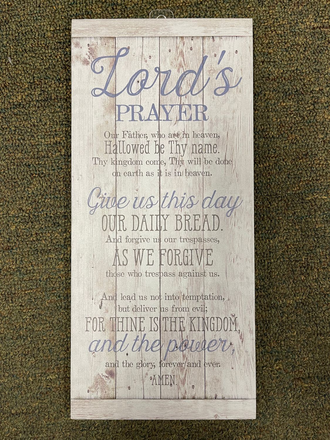 Lord&#39;s Prayer Panel 5.5&quot; X 12&quot; Disc.