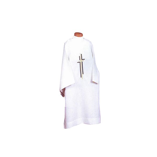 Deacon Dalmatic, Cross, White, Style D26- Disc.