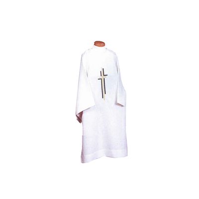 Deacon Dalmatic, Cross, White, Style D26- Disc.