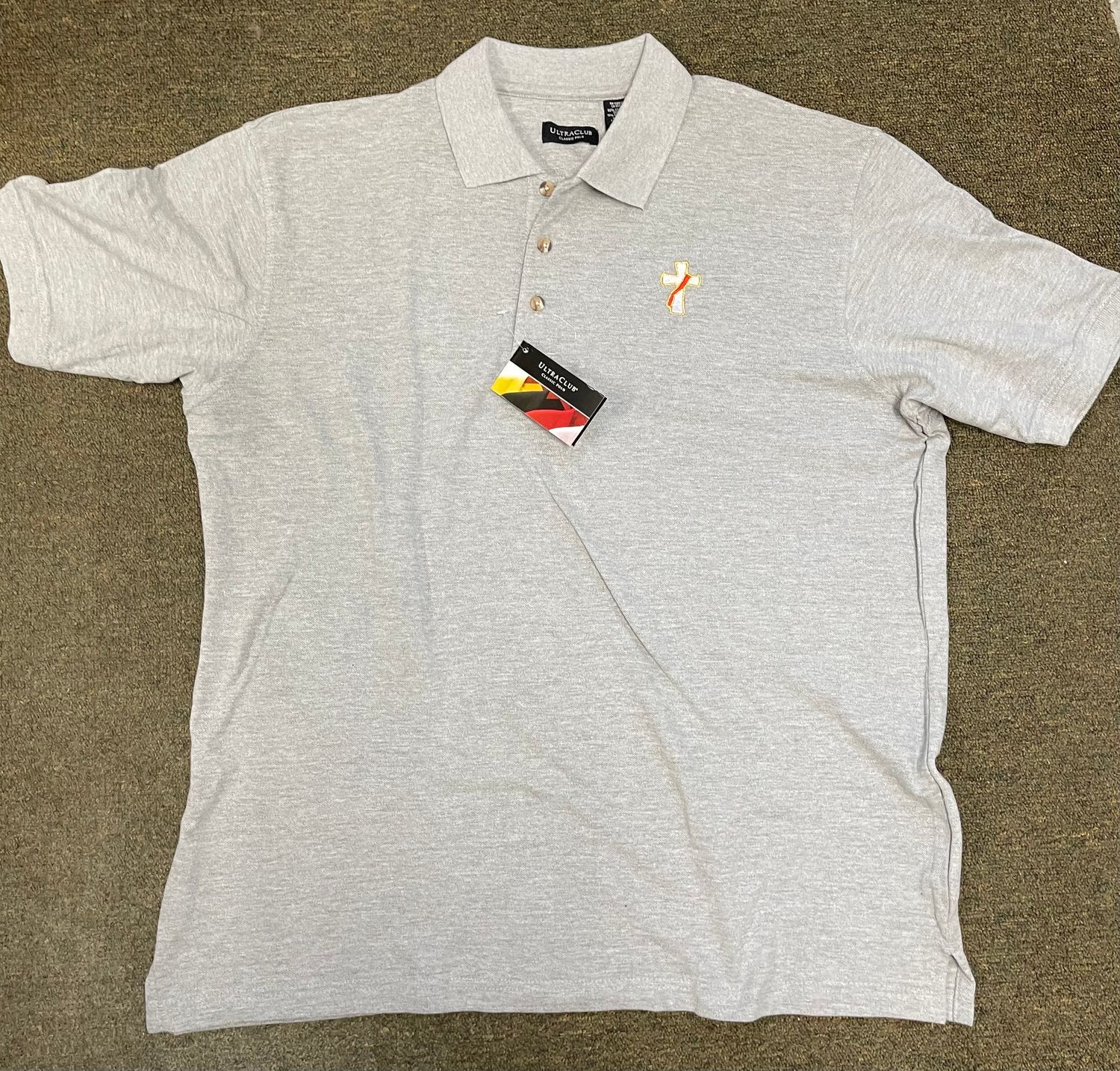 Deacon Short Sleeve Polo Shirt, Grey