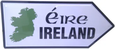 Metal Road Sign Map Ireland