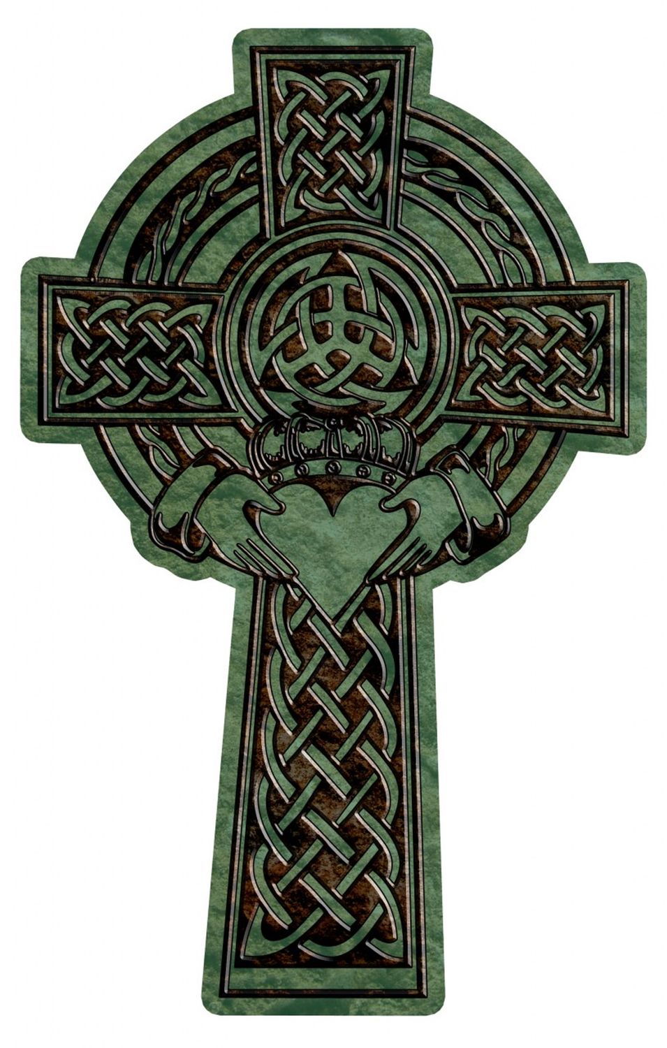 Celtic Claddagh Cross, Wall Cross 10&quot;