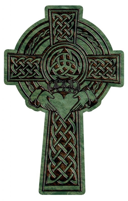 Celtic Claddagh Cross, Wall Cross 10&quot;