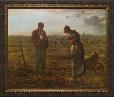 The Angelus by Millet Framed Art- 8&quot;x10&quot;