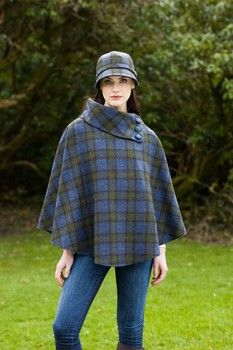 Ladies 100% Wool Poncho 772-2