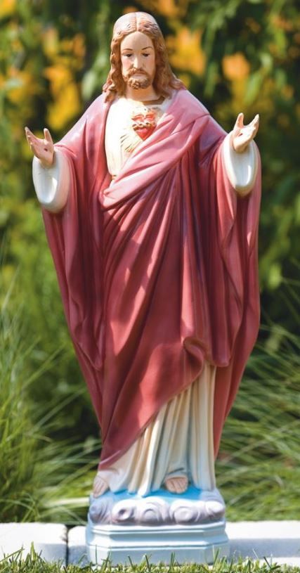 25" Sacred Heart of Jesus with Open Arms, Full Color