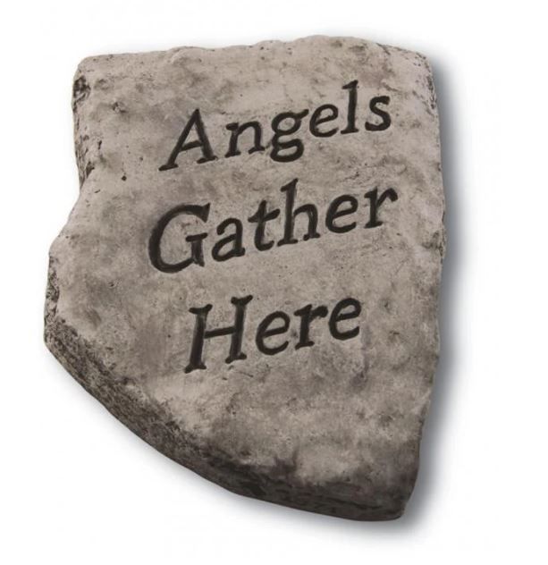 Angels Gather Here Stone, Old Stone Finish