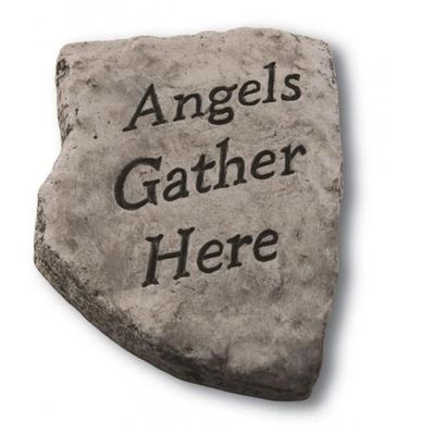 Angels Gather Here Stone, Old Stone Finish