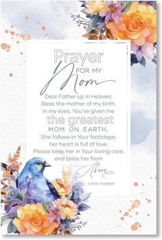Prayer For My Mom Wood Frame Wall Plaque 6&quot;x9&quot;