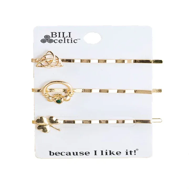 3 SET GOLD HAIR PINS 1803