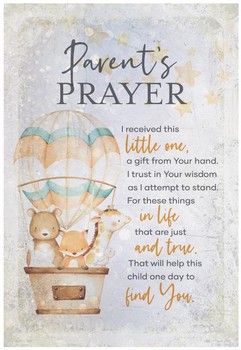 Parent&#39;s Prayer Wood Frame Wall Plaque 6&quot;x9&quot;