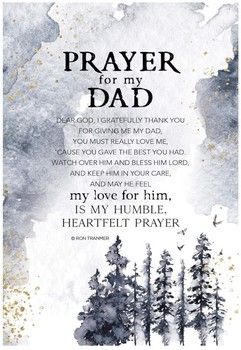 Prayer For My Dad Wood Frame Wall Plaque 6&quot;x9&quot;