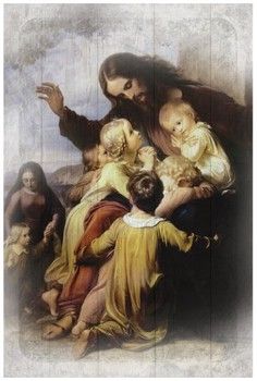 Let The Children Come Wood Frame Wall Plaque 6&quot;x9&quot;