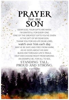 Prayer For My Son Wood Frame Wall Plaque 6&quot;x9&quot;