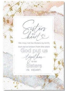 Sisters By Heart Wood Frame Wall Plaque 6&quot;x9&quot;