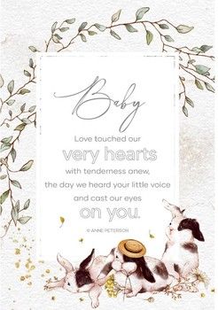 Baby Love Wood Frame Wall Plaque 6&quot;x9&quot;