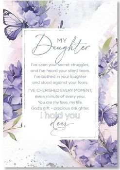 My Daughter Wood Frame Wall Plaque 6&quot;x9&quot;
