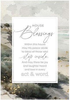House Blessings Wood Frame Wall Plaque 6&quot;x9&quot;