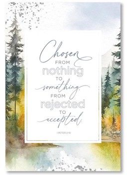 Chosen From Wood Frame Wall Plaque 6&quot;x9&quot;