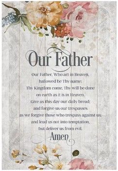 Our Father Wood Frame Wall Plaque 6&quot;x9&quot;