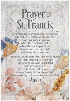 Prayer of St. Francis Wood Frame Wall Plaque 6&quot;x9&quot;