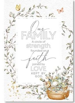 Our Family Wood Frame Wall Plaque 6&quot;x9&quot;