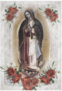 Virgin Of Guadalupe Wood Frame Wall Plaque 6&quot;x9&quot;
