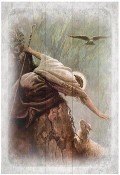 The Lost Sheep Wood Frame Wall Plaque 6&quot;x9&quot;