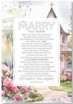 I&#39;d Marry You Again Wood Frame Wall Plaque 6&quot;x9&quot;