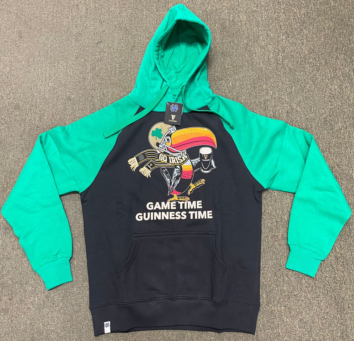 Guinness Notre Dame Toucan Hoody Green/Black