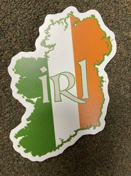 Tri-Color IRL Map of Ireland Magnet