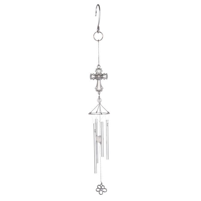 Pewterworks™ Cross Crystal Chime