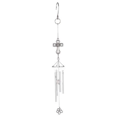 Pewterworks™ Cross Crystal Chime