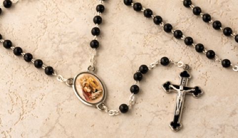 Rosary First Communion Black  Disc.