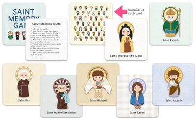 Saint Memory Card Game