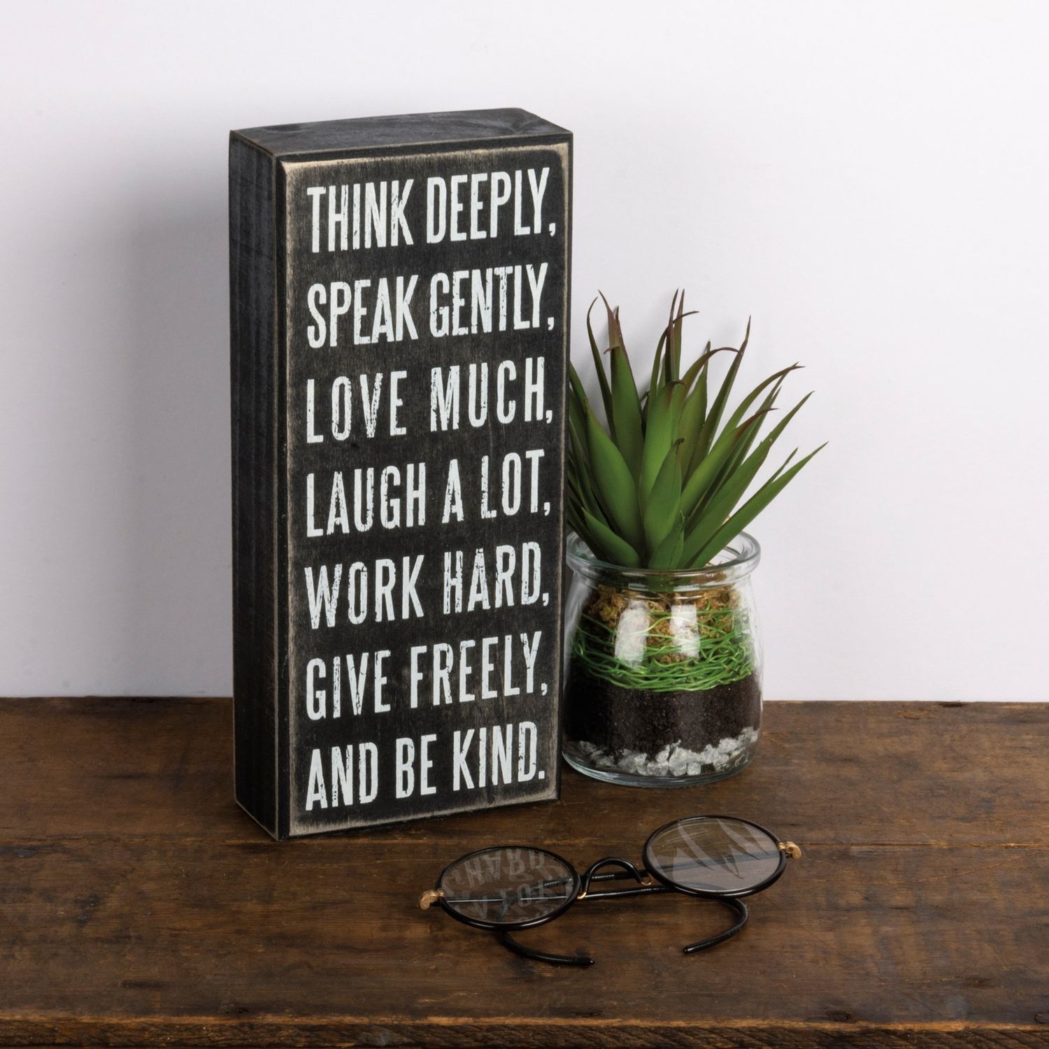 Box Sign Think Deeply
