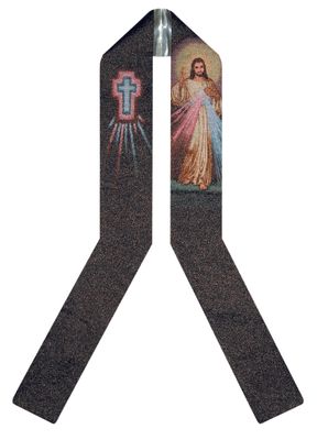 Deacon Stole Divine Mercy, Black