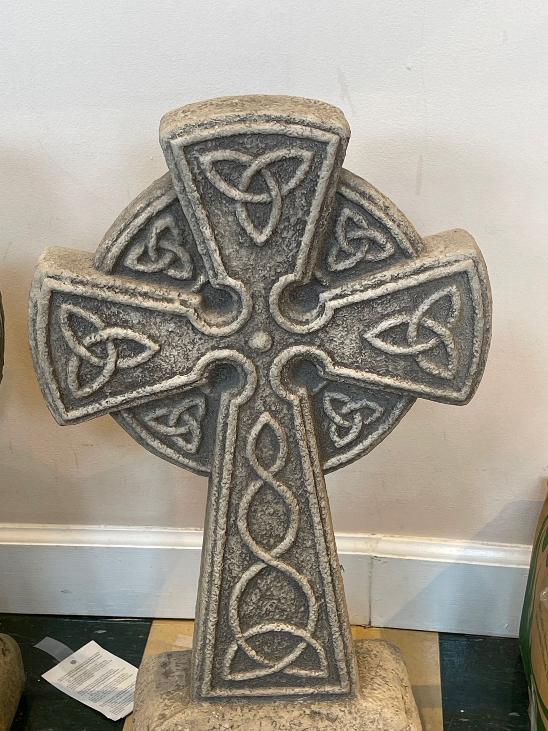 24" Celtic Cross, Old Stone Finish