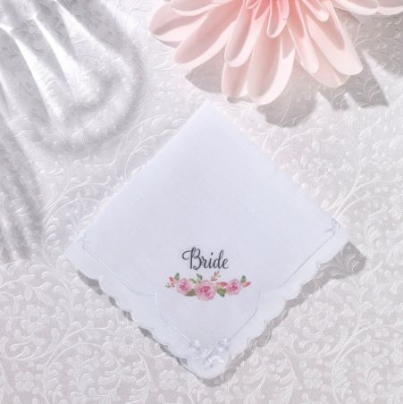 Bride Keepsake Hanky Watercolor