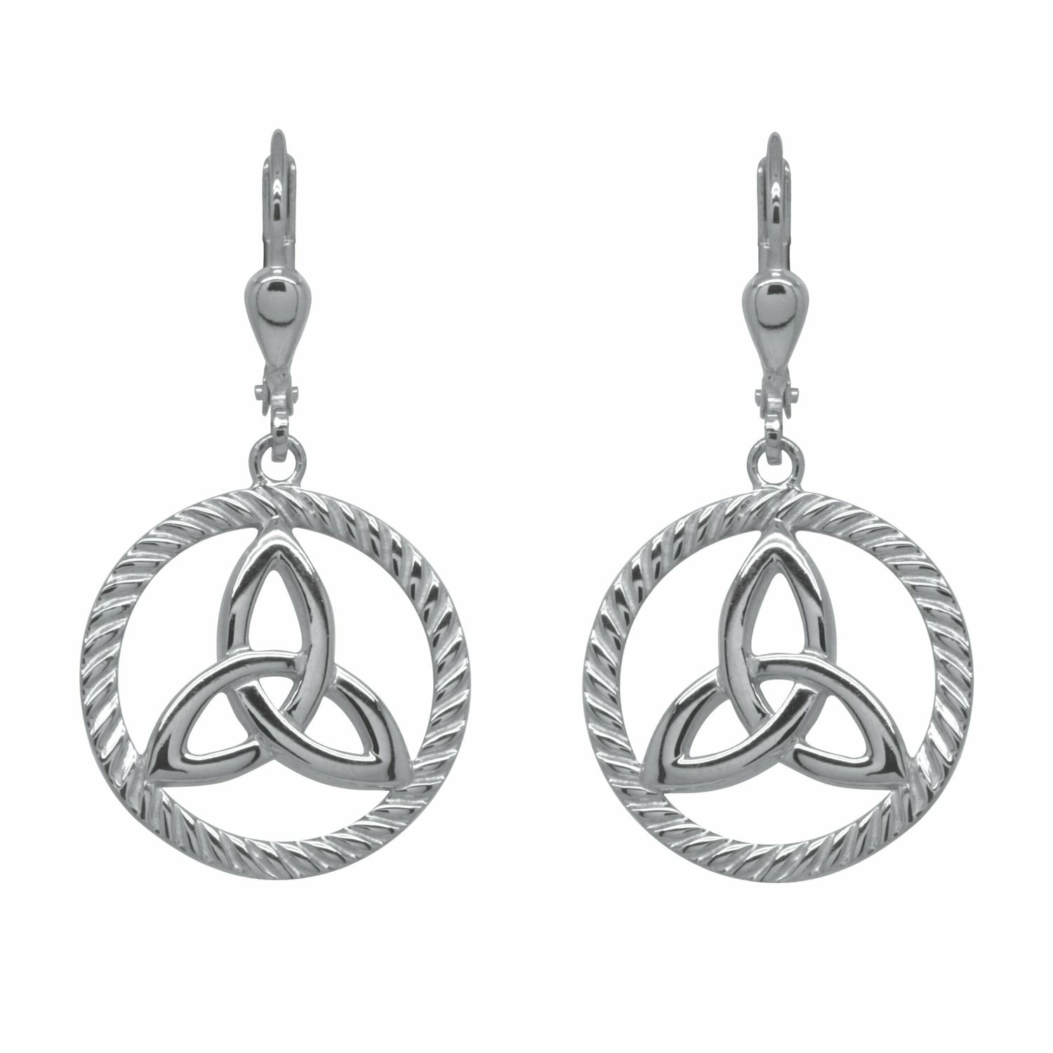 Sterling Silver Trinity Knot Dangle Earrings