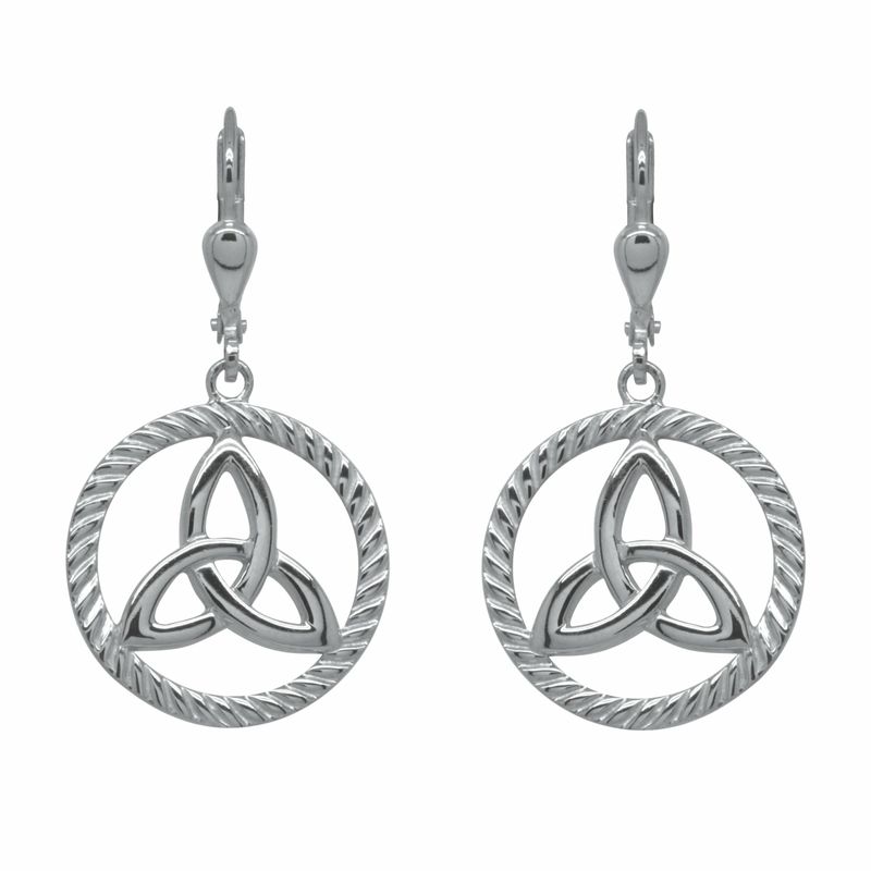 Sterling Silver Trinity Knot Dangle Earrings