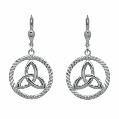 Sterling Silver Trinity Knot Dangle Earrings