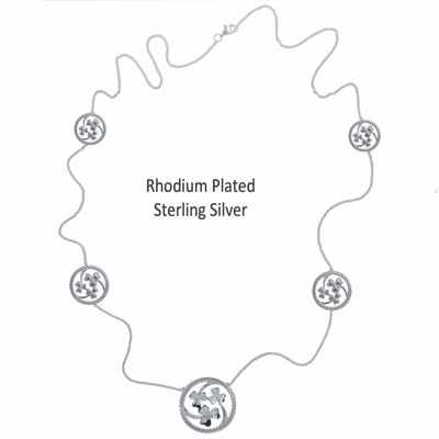 Sterling Silver 28&quot; Shamrock Celtic Necklace