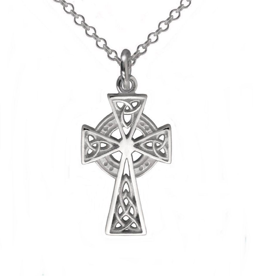 Sterling Silver Filagree Celtic Cross on a 18&quot; Sterling Silver Chain