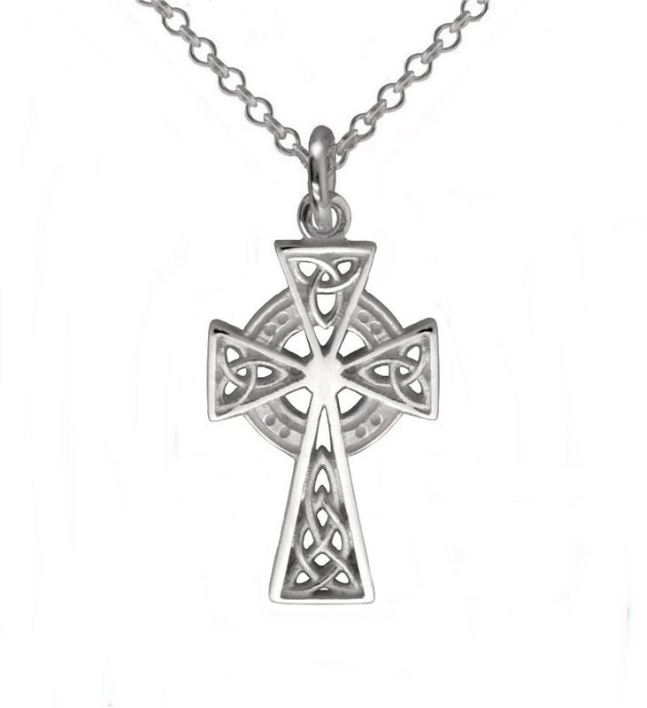 Sterling Silver Filagree Celtic Cross on a 18&quot; Sterling Silver Chain